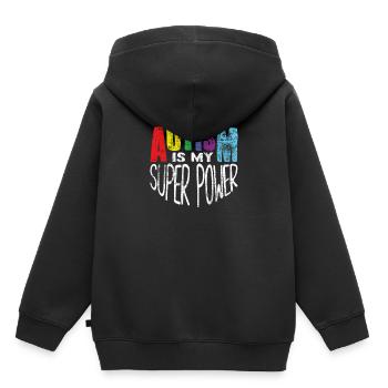 autisme - Sweat Premium à capuche enfant bio - noir - Dos - AI Model Kid Male (0cm)
