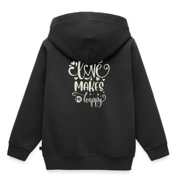 Chère citation - Sweat Premium à capuche enfant bio - noir - Dos - AI Model Kid Male (0cm)