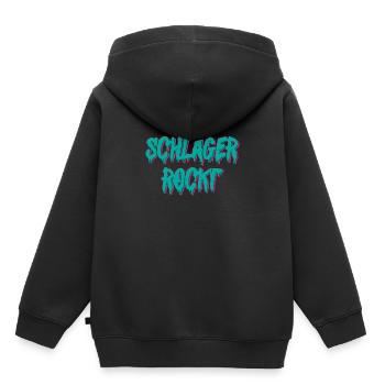 Schlager - Kinder Premium Organic Hoodie - Schwarz - Hinten - AI Model Kid Male (0cm)
