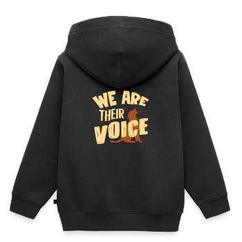 Chiens Protection des animaux - Sweat Premium à capuche enfant bio - noir - Dos - AI Model Kid Male (0cm)