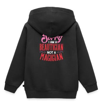 Kosmetikerin - Kinder Premium Organic Hoodie - Schwarz - Hinten - AI Model Kid Male (0cm)