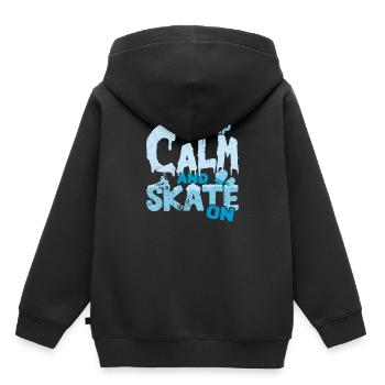 Eislauf Schlittschuhe - Kinder Premium Organic Hoodie - Schwarz - Hinten - AI Model Kid Male (0cm)