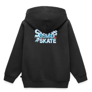 Schlittschuh Eislaufen - Kinder Premium Organic Hoodie - Schwarz - Hinten - AI Model Kid Male (0cm)