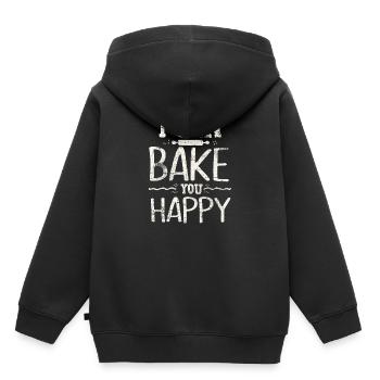 to bake - Kids Premium Organic Hoodie - black - Back - AI Model Kid Male (0cm)