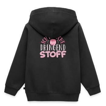 Nähen - Kinder Premium Organic Hoodie - Schwarz - Hinten - AI Model Kid Male (0cm)