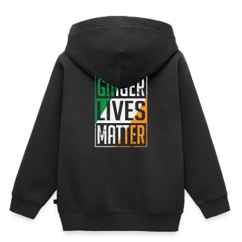 Ingwer lebt Materie Irische Flagge St. Patricks Day - Kinder Premium Organic Hoodie - Schwarz - Hinten - AI Model Kid Male (0cm)
