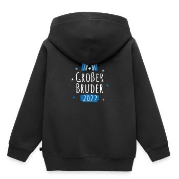 Großer Bruder 2022 - Kinder Premium Organic Hoodie - Schwarz - Hinten - AI Model Kid Male (0cm)