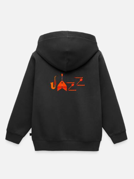 Instrumenty muzyczne Jazz Guitar Clef - Hoodie Premium barn ekologisk - svart