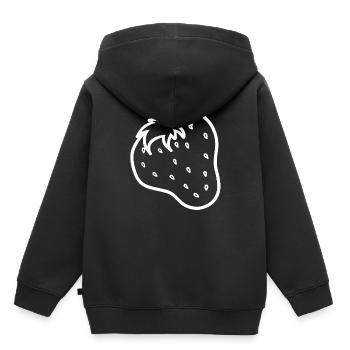 fraise - Sweat Premium à capuche enfant bio - noir - Dos - AI Model Kid Male (0cm)
