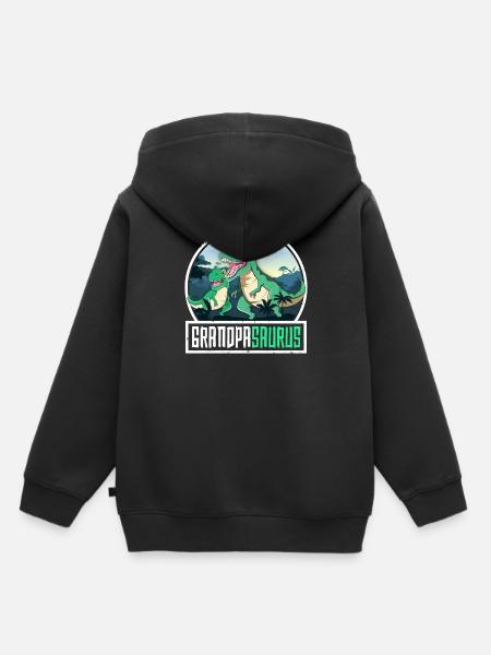 Grandpasaurus TRex Dinosaur Saurus Opa - Kinder Premium Organic Hoodie - Schwarz