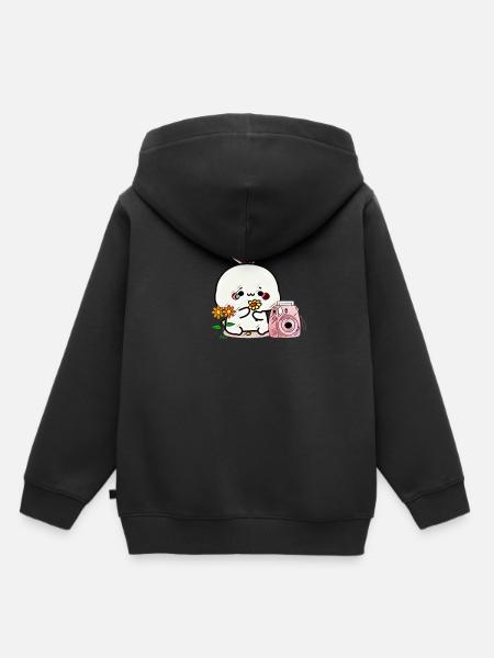 Hase für Kinder | Geschenk - Kinder Premium Organic Hoodie - Schwarz