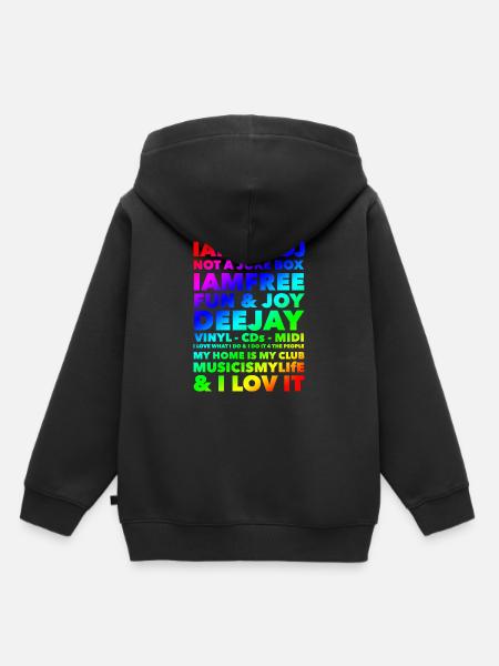 I AM THE DJ - Kinder Premium Organic Hoodie - Schwarz
