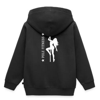 Poledance pole dancing sport fitness - Sweat Premium à capuche enfant bio - noir - Dos - AI Model Kid Male (0cm)