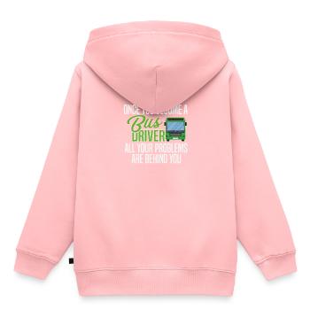 conducteur de bus drôle en disant. Bus scolaire - Sweat Premium à capuche enfant bio - rose - Dos - AI Model Kid Female (0cm)