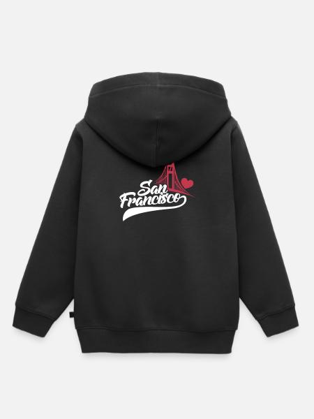 San Francisco - Kinder Premium Organic Hoodie - Schwarz