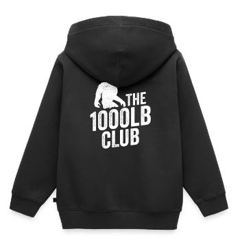 1000 Pfund Club Member TShirt, Sasquatch - Kinder Premium Organic Hoodie - Schwarz - Hinten - AI Model Kid Male (0cm)
