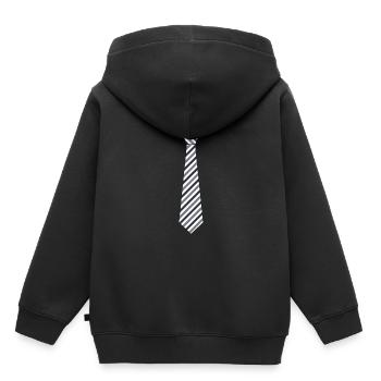 Tie striped - Kids Premium Organic Hoodie - black - Back - AI Model Kid Male (0cm)