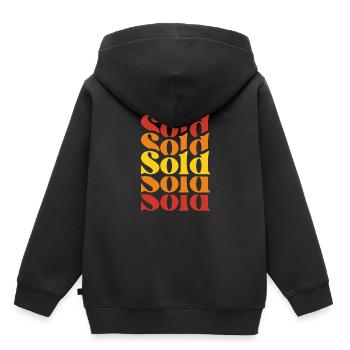 Verkauft Retro Immobilienmakler Team 70s Vintage - Kinder Premium Organic Hoodie - Schwarz - Hinten - AI Model Kid Male (0cm)