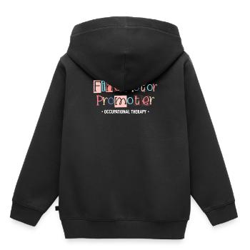 Promoteur de motricité fine ergothérapie ergothérapie - Sweat Premium à capuche enfant bio - noir - Dos - AI Model Kid Male (0cm)