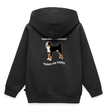 Appenzeller Sennenhund Spruch Berner Geschenk - Kinder Premium Organic Hoodie - Schwarz - Hinten - AI Model Kid Male (0cm)