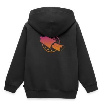 Auto Tuning Auspuff retro Geschenkidee - Kinder Premium Organic Hoodie - Schwarz - Hinten - AI Model Kid Male (0cm)