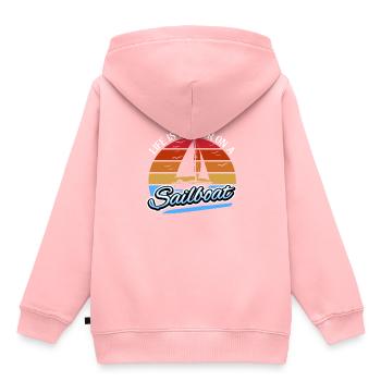Capitaine de voilier, Sailor Skipper Sailor - Sweat Premium à capuche enfant bio - rose - Dos - AI Model Kid Female (0cm)
