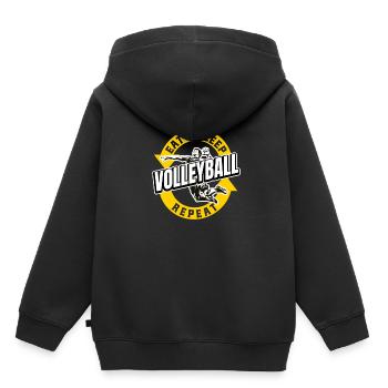 Volleyball player Volleyball player Eat Sleep Volleyball - Kids Premium Organic Hoodie - black - Back - AI Model Kid Male (0cm)