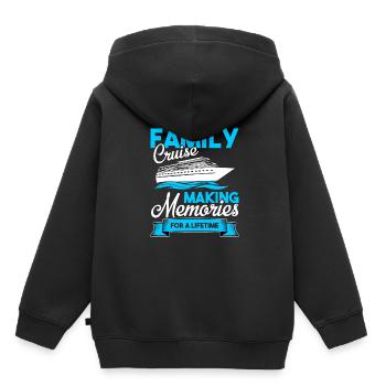Croisière Croisière Vacances Croisière Familiale - Sweat Premium à capuche enfant bio - noir - Dos - AI Model Kid Male (0cm)
