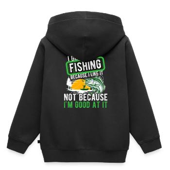 Angler Hobby Angler Fischer - Sweat Premium à capuche enfant bio - noir - Dos - AI Model Kid Male (0cm)