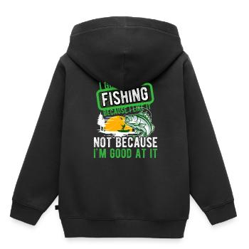 Angler Hobby Angler Fischer - Sweat Premium à capuche enfant bio - noir - Dos - AI Model Kid Male (0cm)