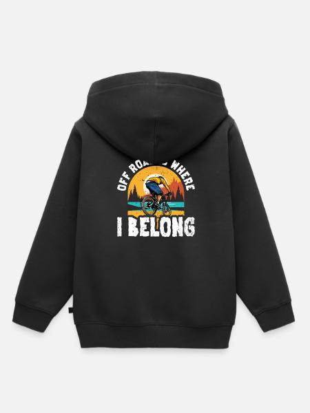 Lustiges Mountainbiker - Kinder Premium Organic Hoodie - Schwarz