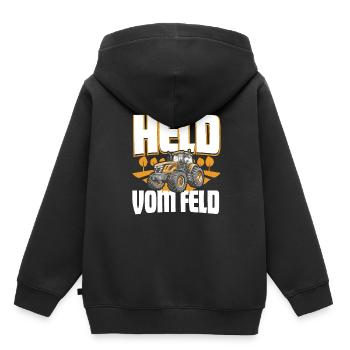 Landwirt Held Vom Feld - Kinder Premium Organic Hoodie - Schwarz - Hinten - AI Model Kid Male (0cm)