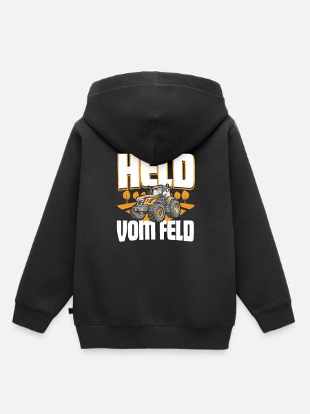 Landwirt Held Vom Feld - Kinder Premium Organic Hoodie - Schwarz
