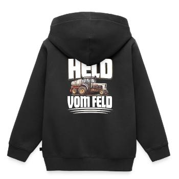 Landwirt Held Vom Feld - Kinder Premium Organic Hoodie - Schwarz - Hinten - AI Model Kid Male (0cm)