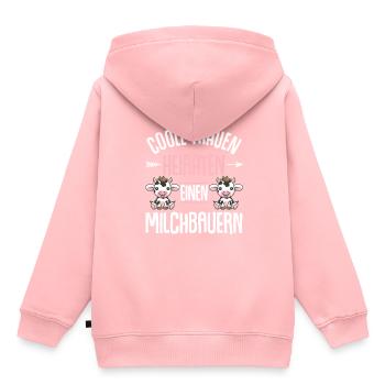Landwirt Milchbauer Kuhbauer Colle Bäuerin - Kinder Premium Organic Hoodie - Rosa - Hinten - AI Model Kid Female (0cm)
