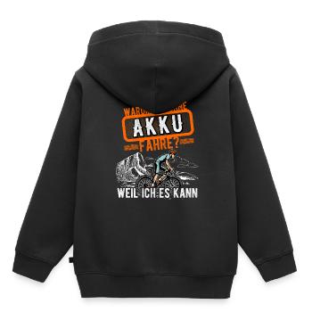 lustiger radfahrer spruch radsportler alter mann - Kinder Premium Organic Hoodie - Schwarz - Hinten - AI Model Kid Male (0cm)