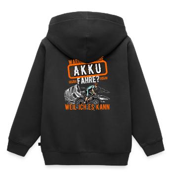 lustiger radfahrer spruch radsportler alter mann - Kinder Premium Organic Hoodie - Schwarz - Hinten - AI Model Kid Male (0cm)