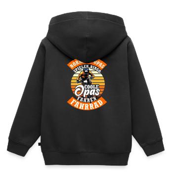lustiger radfahrer spruch radsportler alter mann - Kinder Premium Organic Hoodie - Schwarz - Hinten - AI Model Kid Male (0cm)