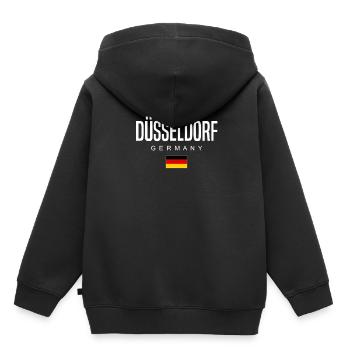 Dusseldorf - Sweat Premium à capuche enfant bio - noir - Dos - AI Model Kid Male (0cm)
