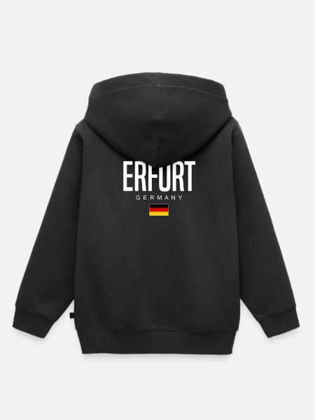 Erfurt - Kinder Premium Organic Hoodie - Schwarz