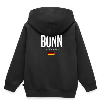 Bonn - Sweat Premium à capuche enfant bio - noir - Dos - AI Model Kid Male (0cm)