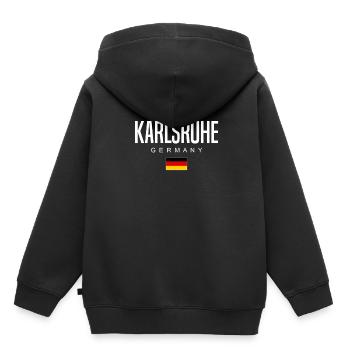 Karlsruhe - Sweat Premium à capuche enfant bio - noir - Dos - AI Model Kid Male (0cm)
