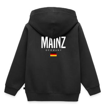 Mainz - Kinder Premium Organic Hoodie - Schwarz - Hinten - AI Model Kid Male (0cm)