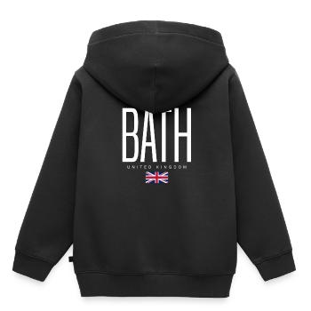 Bath Vereinigtes Königreich - Kinder Premium Organic Hoodie - Schwarz - Hinten - AI Model Kid Male (0cm)