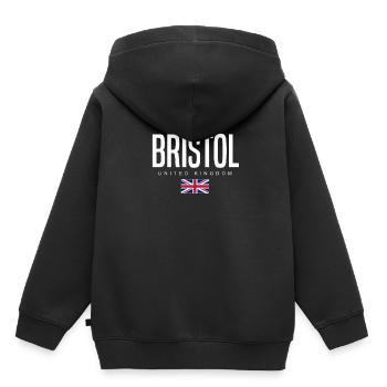 Bristol Vereinigtes Königreich - Kinder Premium Organic Hoodie - Schwarz - Hinten - AI Model Kid Male (0cm)