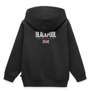 Blackpool Vereinigtes Königreich - Kinder Premium Organic Hoodie - Schwarz - Hinten - AI Model Kid Male (0cm)