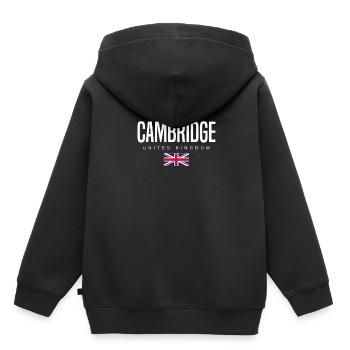 Cambridge Vereinigtes Königreich - Kinder Premium Organic Hoodie - Schwarz - Hinten - AI Model Kid Male (0cm)