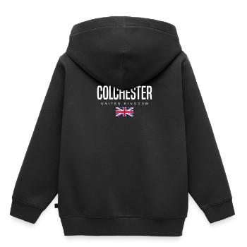 Colchester Vereinigtes Königreich - Kinder Premium Organic Hoodie - Schwarz - Hinten - AI Model Kid Male (0cm)