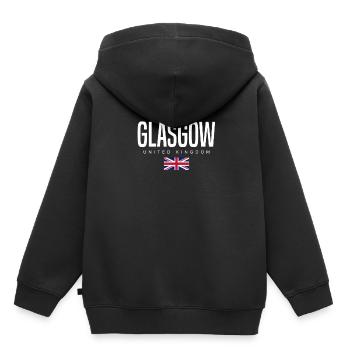 Glasgow Vereinigtes Königreich - Kinder Premium Organic Hoodie - Schwarz - Hinten - AI Model Kid Male (0cm)