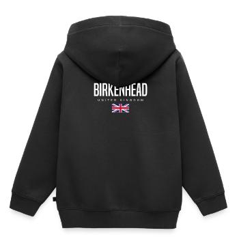 Birkenhead Vereinigtes Königreich - Kinder Premium Organic Hoodie - Schwarz - Hinten - AI Model Kid Male (0cm)